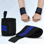 PROUT Wrist Wraps Support Weight Lifting: Crossfit Wrist Wraps Powerlifting Strength BLUE