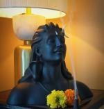 Murti Spandan Adiyogi Shiva Statue for Worship Home & Office Decor in Matt Black (Big Size) 12 inch Lenghth.