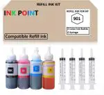INK POINT Refill Kit Dye HP Cartridge 805, 803, 680, 678, 682, 818, 802, 901, 703, 704, 46, 21, 22, 27, 28, 56, 57 Cyan, Yellow, Magenta and Black Ink Bottle 100 ml pack of 8