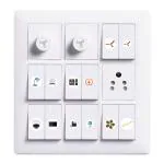 CLICKEDIN 1.5 cm Switch Board Stickers For Home Fan, Light, TV, Etc Switch Stickers High Quality Printed & Unique Design Self Adhesive Sticker