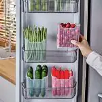 Paratparay Fridge door organiser 6 pcs fridge storage boxes multipurpose containers for storage Space-saving vegetable storage box for fridge Side Door Organizer fridge organizers storage box set