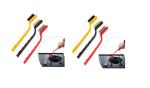 3Pcs Mini Wire Brush Set Brass Nylon Stainless Steel Bristles Household Cleaning Brush for Stove Burner Tiles Tap, MultiColour (Pack of 2)