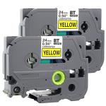 HAIDERY HARDWARE AUTM Onirii Compatible Brother P Touch Tz651 Tze651 Tz-651 label Tape(0. 94) (24mm W x 26.2ft ) (Pack of 2)