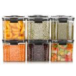 Jay Gatrad Seller Kitchen containers set, Kitchen Accessories Items For Storage Organizer Plastic 700ml Pack of 6pc