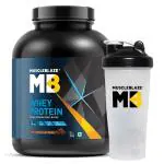 MuscleBlaze 100% Whey Protein Rich Milk Chocolate 2 kg , 60 Servings with Shaker 650 ml(Combo)