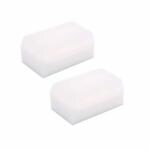 Safe-O-Kid Bathing Soft Foam Sponge Sensory Scrubber with Bristle Brush For Baby, White - Pack of 2