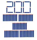 Toy Cloud 200 Pcs Soft Foam Darts Bullets for Nerf Dart Gun Refill Pack