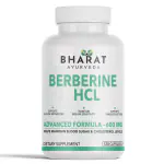 BHARAT AYURVEDA Berberine HCL 600mg Capsules, Dietary Herbal Supplement, Supports Immune Function, Boost Metabolism & (120 Capsule Berberine HCL)