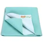 OYO Baby Waterproof Bed Protector Baby Dry Sheet, Small, Sea Green (50 cm x 70 cm)