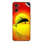 GADGETSWRAP Printed Vinyl Skin Sticker for Oppo K10 - Yellow Sun Dolphin