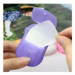 CLAIRET Paper Washing Hand Clean Scented Slice Sheets Disposable Box Portable Mini Paper Soap || Paper soap Strips for Travelling || Multicolor (Pack of 2)