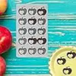 BAKEMO Silicone Garnishing mold| silicone Apple Garnishing mold| Making Garnishing Mold Chocolate Cake Decoration Flexible Reusable Safe Pack Of 1