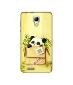 Casotec Panda In Box Design Printed Silicon Soft TPU Back Case Cover for Micromax Bolt Selfie Q424
