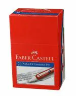 Faber-Castell Soft Squeezable White Correction Pen (Pack of 20)
