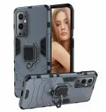 EDGEKART OnePlus 9 Pro Blue Plastic D5 Heavy Duty Shockproof Armor Kickstand with Ring Holder Case Cover,MOBILE COVER|FLIP COVER| BACK COVER| MOBILE COVER|MOBILE CASE