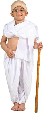 FANCY DRESSESWALE Mahatma Gandhi Dress For Fancy Dress Compitition Kids Costume Wear (7 - 8 Years)