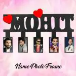 MG MISBH GIFTS Misbh MDF mohit name Personalised photo frame with 5 photos