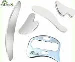 WITSOUL Stainless Steel Guasha Scraping Massage Tools Metal Gua Sha (SAET OF 5)