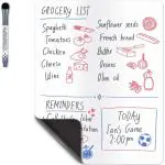 SCENTY Fixlogics 330*430 MM Dry Erase Board with 1 Black Marker for Refrigerator,Metal Surface, Fridge, Almira Magnetic Sheet Reminder Notepad for Memo Grocery, Office (Plain Medium 9 * 12 Inch)