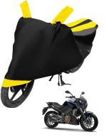 Auto Hub Bike Cover for Bajaj Dominar 400 , Dustproof UV Protection water resistant Custom Fit Cover-(Black-Yellow )