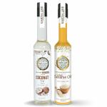 EARTH LIKE - MOTHER NATURE APPROVED Wood Pressed Coconut Oil 500 ml & Wood Pressed White Sesame Oil 500 ml(Pure Kolhu/Kachi Ghani/Cold Pressed) for Cooking, Skin Massage, Hair Care, Baby Massage (pack of 2)