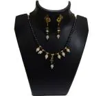 JAYA VISION ENTERPRISES Gemstone Amethyst & White king beads for Crown Chakra Choker Necklace