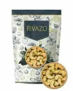 Rivazo Fresh Cream and Onion Flavoured Cashews Kaju Owen Roasted and Oil Free in Flex Pack 250 Grams