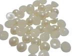 Craftlove Pearl White Pearl Pearl Round Half Beads Pastable (Pack Of 100)