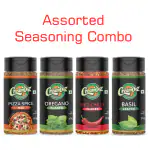 Creamooz Assorted seasoning Pack of 4 ( Pizza Spice Mix 60 g + Red Chilli Flakes 50 g + Basil leaves 20 g + Oregano 40 g)