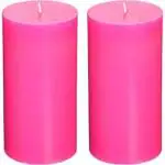 PeepalComm Long Time Burning Smokeless Scented Non-Toxic Burn Pillar Candle 2*6 Inch A4 Candle (Pink, Pack of 1)