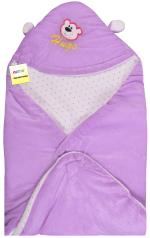 Kwitchy Printed Single Hooded Baby Blanket for Mild Winter 