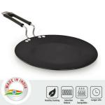 RBGIIT Hard Anozied Roti Paratha Phulka Tawa, 27.5 cm Diameter with Riveted Sturdy Handle - 5.25 mm Thickness, RC-102