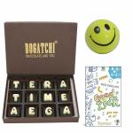 BOGATCHI Exam Wishes Gift|Tera Time Aega| Dark Chocolates, 12pcs | Free Smiley Ball and Good Luck Card