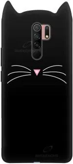 AmericHome Mi Redmi 9 Prime, M2004J191, M2004J19I, MZB9765IN Black Rubber Shock Proof Mobile Back Cover