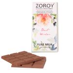 ZOROY LUXURY CHOCOLATE Belgian Milk Chocolate Bar | Couverture Pure Milk chocolate bar | Personalized chocolate | Best wishes message | belgium Chocolate | Cooking Chocolate | 100 grams