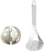 Urban Buy Multicolor Aluminium Gujiya And Big Masher Kitchen Tool Set Pack of 2