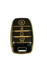 Cloudsale Car Key Cover For Kia Sonet, Seltos 2020 4 Button Smart Key