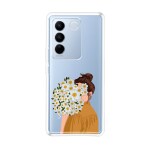 Emble Designer Clear Tranperant Silicone Case For Vivo V27 Pro -Design A8 ( TPU | Soft , Vivo V27 Pro | Multicolor )