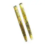 Auteur CROWN Gold Brass Blue Ink Ball Pen (Pack Of 2)