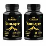 FIJ AYURVEDA Premium Shilajit/Shilajeet Capsule |Shilajit| Shilajeet - 500mg 60 Capsules (Pack of 2)