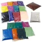 Aumni Crafts Rangoli Powder Sand (12 Mixed Colors x 50 Grams Each + White Color x 250 Grams) For Indian Art Kolam Festival Decoration