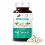Bliss Welness Carb Blocker Inhibitor | Premium White Kidney Bean Extract | Carbohydrate Control Weight & Sugar Management Supplement - 60 Vegetarian Capsules