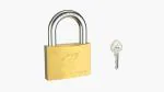 Godrej Locks Gold Brass Padlock Hardened Shackle (2774)