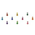 Comet Busters Multicolor Bindi For Women