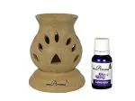 Divine Home Brown Ceramic Electric Oil Diffuser with Aroma Oil (Pack Of 2)