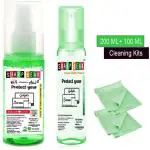 Sharp beak GADGETS Green Cleaning Spray Kit with Microfiber Cloth (200ml + 100ml) for Mobiles, Computers, Laptops (Premium Quality G1 300ML Pack.)