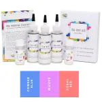 Kadam Skin Friendly Kadam Tie Dye Kit #20 Macroon With Dye Activator And Colour Fixer Included, Cold Fabric Dyeing Combo 20 Macroon - Powder Blue, Mauve, Co