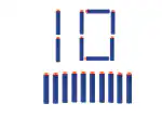 Toy Cloud 10 Pcs Soft Foam Darts Bullets for Nerf Dart Gun Refill Pack