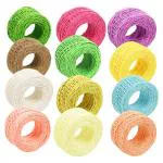 Lakeer Twisted Paper Rope Thread, 12 Colors X 30 Meter Each, for Arts and Crafts Paper Rope Gift Wrapping/Packing String for Gifts, DIY Crafts, Bundling and Gardening. (Set of 12)