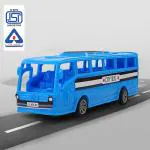 NHR Plastic Friction Powered Toy Bus for Kids, Toy Bus, Bus Toy, Toy Bus for Kids, Plastic Bus, Toy for Kids, Bus for Kids, Friction Toy Bus for 2 Years+ Kids, Car for Kids (Blue)